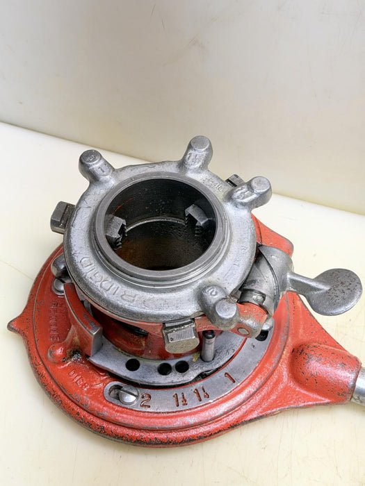 RIDGID TOOLS 65-R ADJUSTABLE MANUAL PIPE THREADER, 1" to 2" CAPACITY Excellent!!
