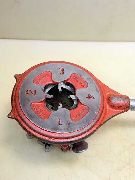 RIDGID TOOLS 65-R ADJUSTABLE MANUAL PIPE THREADER, 1" to 2" CAPACITY Excellent!!