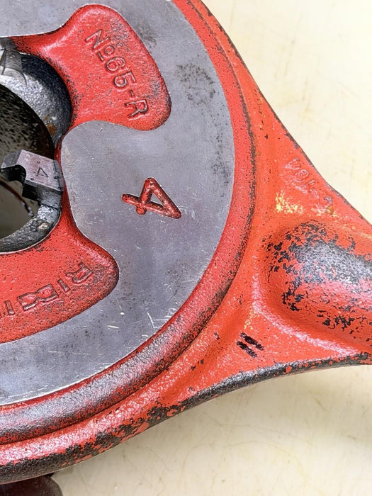 RIDGID TOOLS 65-R ADJUSTABLE MANUAL PIPE THREADER, 1" to 2" CAPACITY Excellent!!