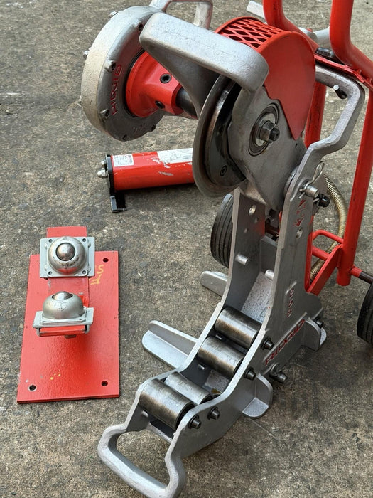 Ridgid 258 Power Pipe Cutter 2-1/2-8” w/ Hyd. Pump, 700 Threader Roller + Cart