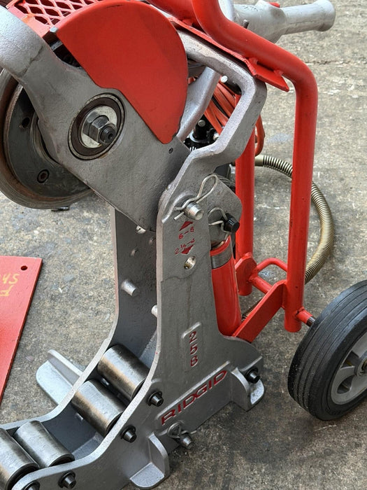 Ridgid 258 Power Pipe Cutter 2-1/2-8” w/ Hyd. Pump, 700 Threader Roller + Cart