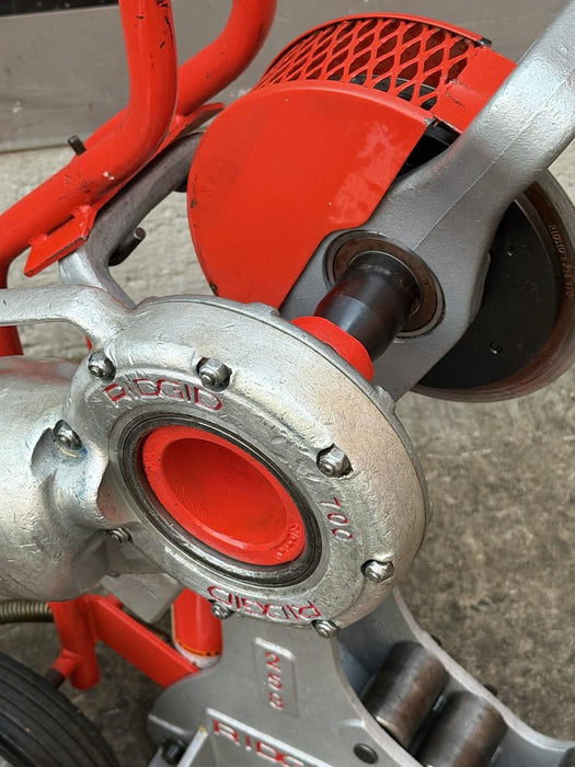 Ridgid 258 Power Pipe Cutter 2-1/2-8” w/ Hyd. Pump, 700 Threader Roller + Cart