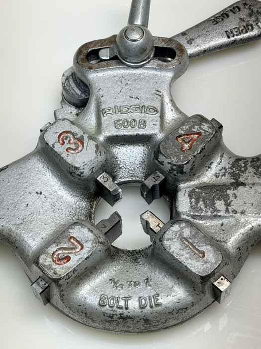 Ridgid 500B Bolt Die Head 1/4-1" with 1/2-13 NC Dies