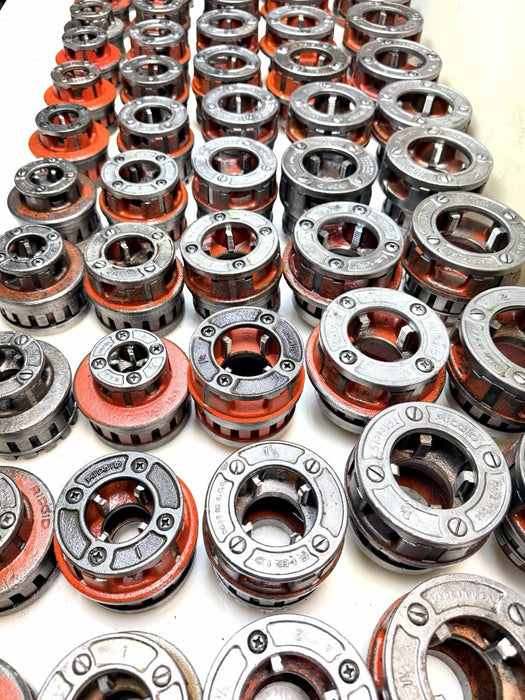 RIDGID 12-R Pipe Threader 5-Pc. Die Set 3/4” - 2" with Ratchet + Handle Xcellent