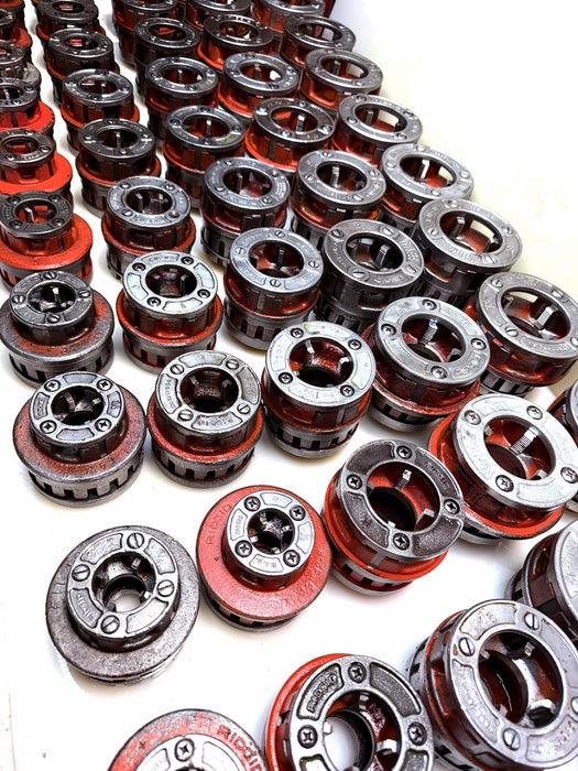 RIDGID 12-R Pipe Threader 5-Pc. Die Set 3/4” - 2" with Ratchet + Handle Xcellent