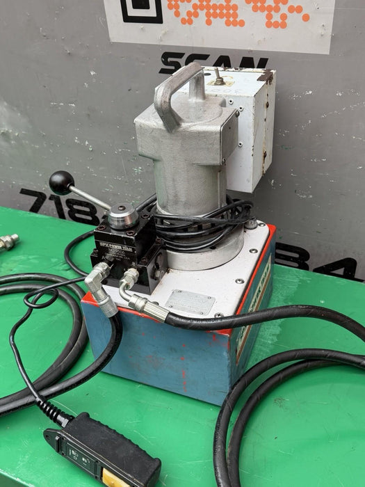 SPX Power Team PE554 10K PSI Double Acting Electric Portable Hydraulic Pump Hose