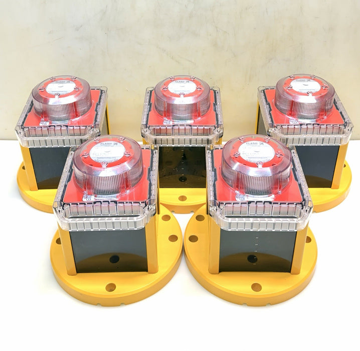 Lot 5 Flash Technology OL800 Red 60X Solar Obstruction Light FAA Compliant