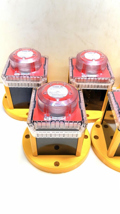 Lot 5 Flash Technology OL800 Red 60X Solar Obstruction Light FAA Compliant