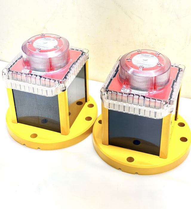 Lot 2 Flash Technology OL800 Red 60X Solar Obstruction Light FAA Compliant