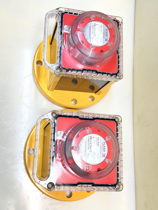 Lot 2 Flash Technology OL800 Red 60X Solar Obstruction Light FAA Compliant