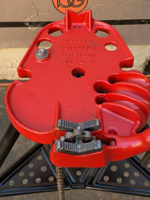 Ridgid 450 1/8 to 5 inch Tripod Pipe Vise for Rigid Pipe Great Shape #5