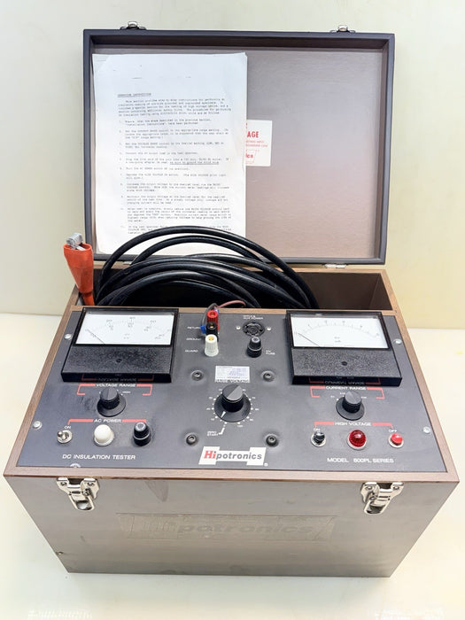 Hubbell HiPotronics 800PL DC Hipot Insulation Tester Model 880PL