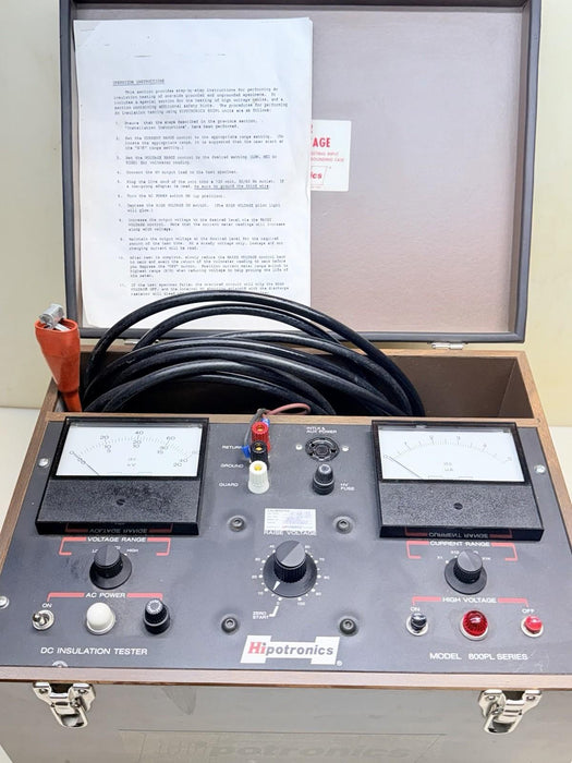 Hubbell HiPotronics 800PL DC Hipot Insulation Tester Model 880PL