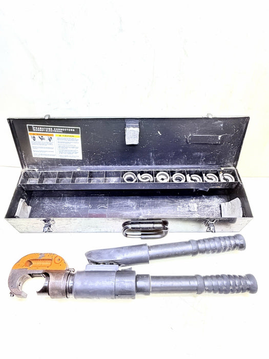 Burndy Y750 Revolver Hypress Crimper with Dies And Case