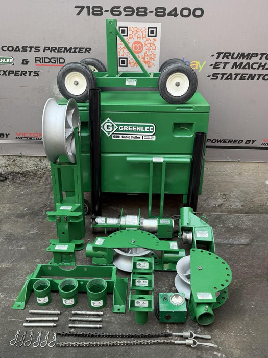 Greenlee 6805 6800 Ultra Cable Tugger Wire Puller Set 8k Lb. Complete Tested #2✅