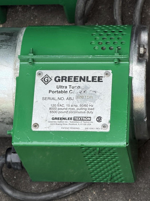 Greenlee 6805 6800 Ultra Cable Tugger Wire Puller Set 8k Lb. Complete Tested #2✅