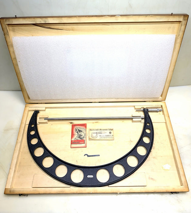 STARRETT NO. 436 OUTSIDE MICROMETER 18 - 19" RANGE W/ CASE MADE IN THE U.S.A.