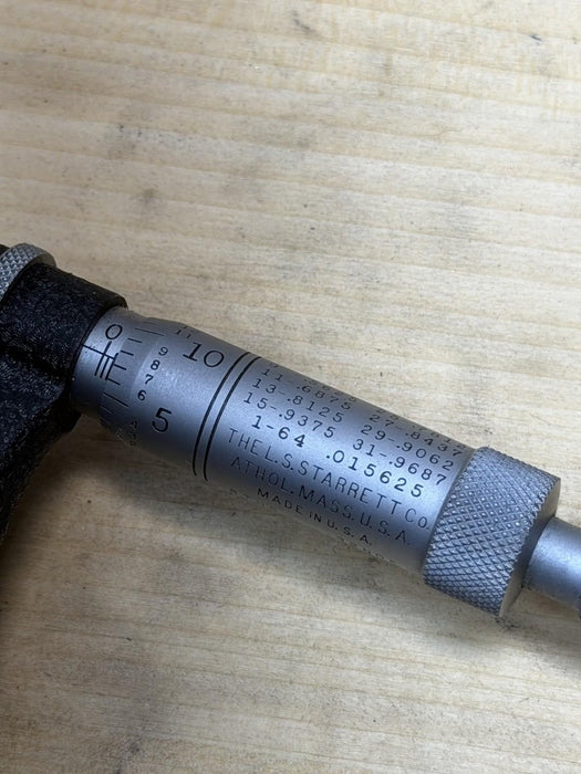 STARRETT NO. 436 OUTSIDE MICROMETER 18 - 19" RANGE W/ CASE MADE IN THE U.S.A.