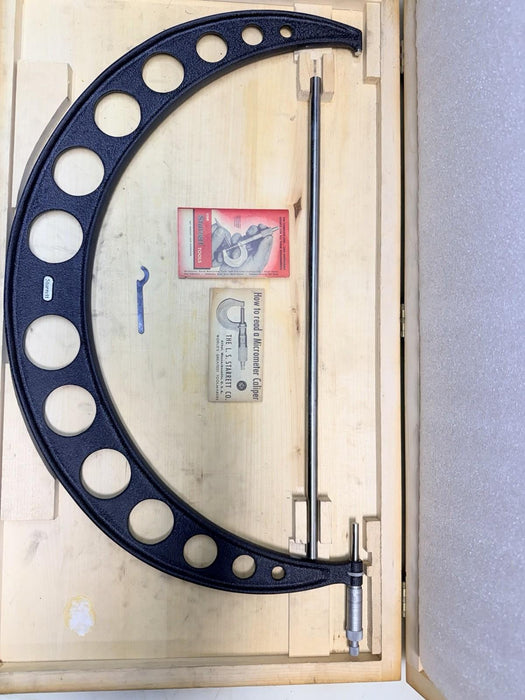 STARRETT NO. 436 OUTSIDE MICROMETER 18 - 19" RANGE W/ CASE MADE IN THE U.S.A.