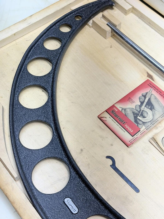 STARRETT NO. 436 OUTSIDE MICROMETER 18 - 19" RANGE W/ CASE MADE IN THE U.S.A.