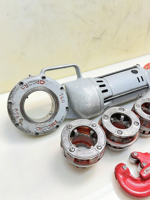 Ridgid 700 Pipe Threader Threading Machine & 12R Die Set 1/2” to 2" Works Great!