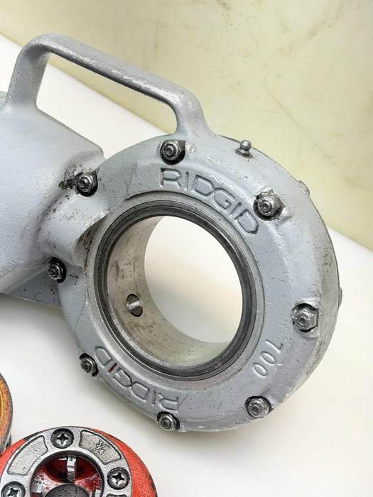 Ridgid 700 Pipe Threader Threading Machine & 12R Die Set 1/2” to 2" Works Great!