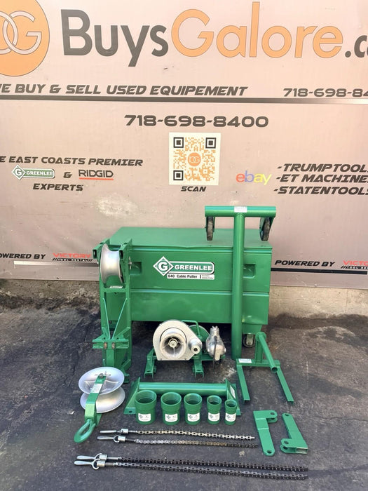 Greenlee 686 640 4000 LBS Tugger Cable Puller Set With Accessories “NICE”