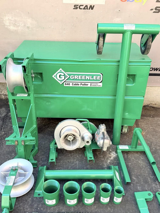 Greenlee 686 640 4000 LBS Tugger Cable Puller Set With Accessories “NICE”