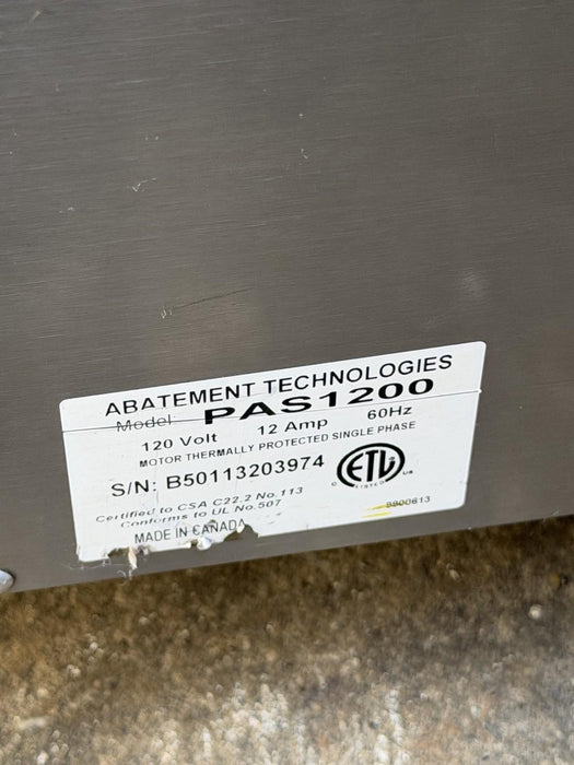 Abatement technologies Pas1200 air scrubber #2