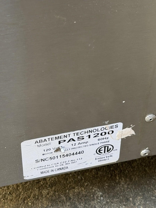 Abatement technologies Pas1200 air scrubber #5