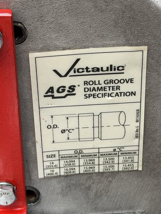 Victaulic VE-416-FSD Self-Powered Hydraulic Roll Groover 2”-16” Capacity AGS