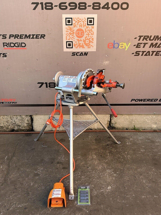 RIDGID 300 PIPE THREADING MACHINE + FOOT SWITCH , CARRIAGE NICE REFURBISHED