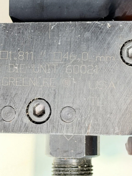 Greenlee 60020 , 60021 Die Unit Industrial Punch 1.811 X 46 mm USA