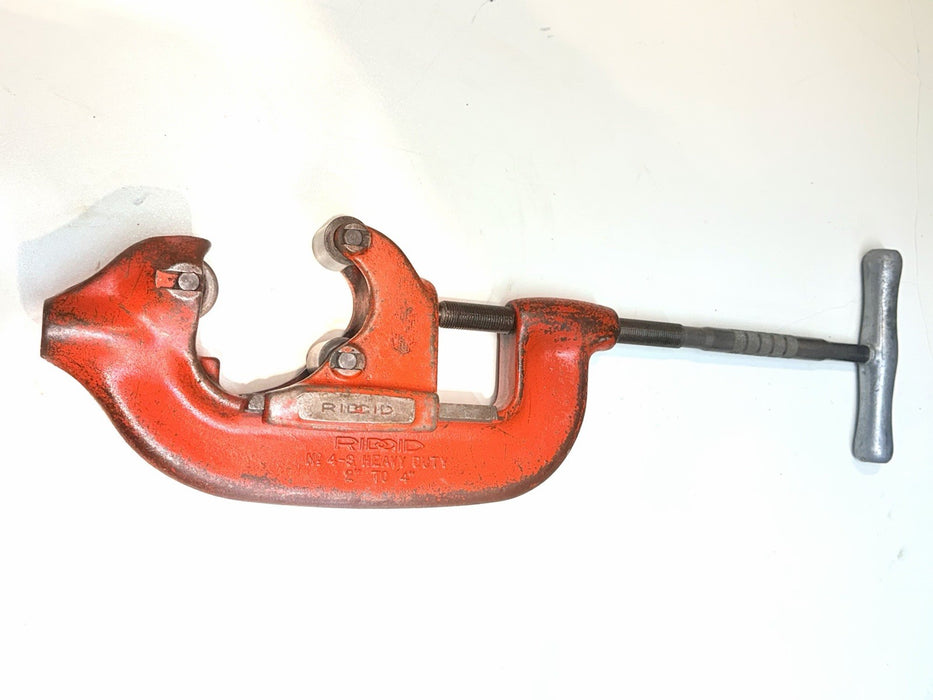 Ridgid No. 4-S Heavy Duty Pipe Cutter, 2" to 4" Pipe Used / Works Good #7
