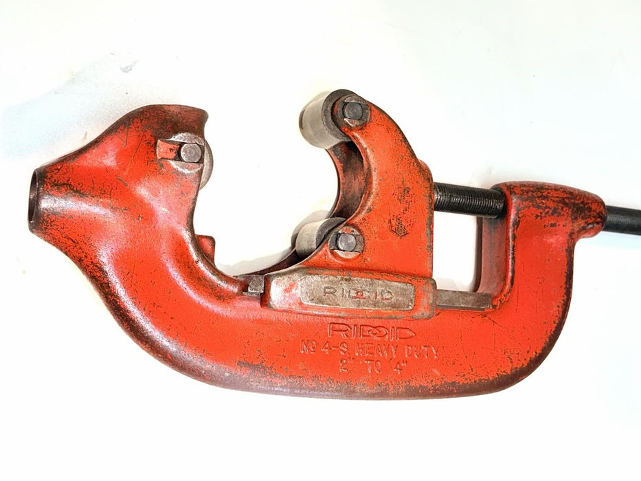 Ridgid No. 4-S Heavy Duty Pipe Cutter, 2" to 4" Pipe Used / Works Good #7
