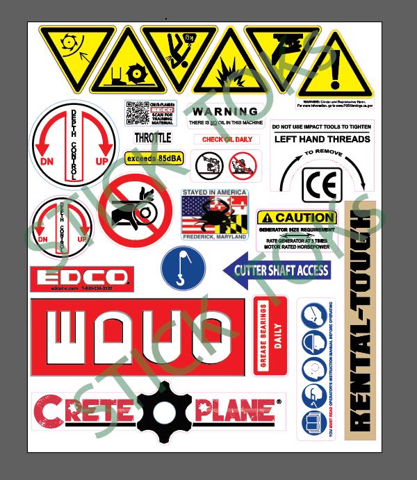 COMPLETE REPLICA Edco CPM8 DECAL SHEET