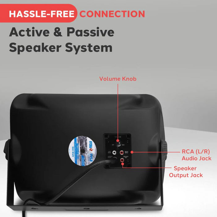 Pyle Outdoor Waterproof Bluetooth Speakers – 6.5" Dual Pair, Wall/Ceiling Mount