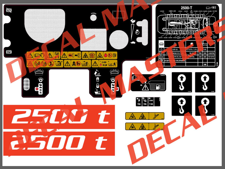 TORO 2500t decal REPLICA sheet