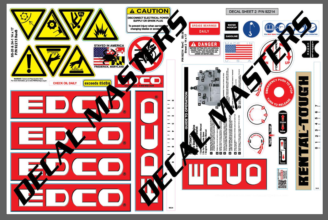 EDCO SS24 REPLICA DECAL SHEET