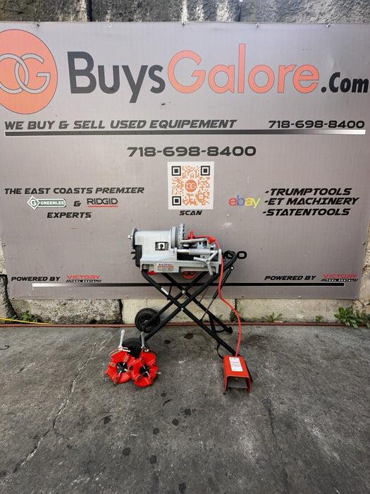 RIDGID 300 COMPACT PIPE THREADING MACHINE  2 DIE HEADS Great Shape 2018 Model