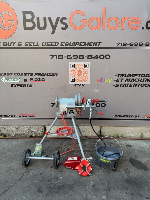 Ridgid 300 T-2 Pipe Threader Threading Machine 811Die Oiler Works Great et3