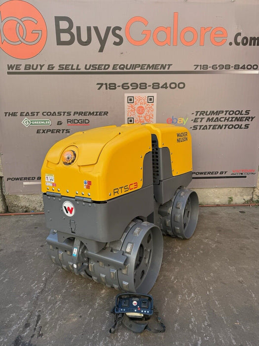 2018 Wacker Neuson RTSC3 Remote Controlled Trench Compactor Roller 680Hrs KUBOTA