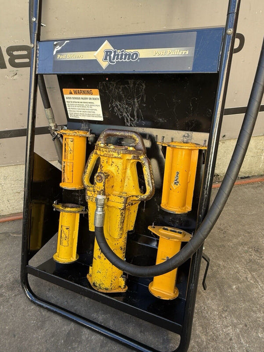 Rhino PD-55 Fence Post Driver Kit w/ Cart & Adapters.