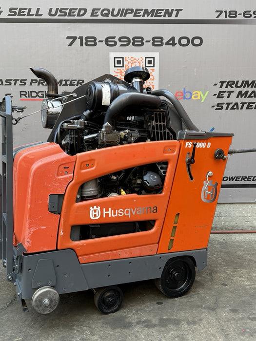 Husqvarna FS-5000D Walk Behind Concrete Saw 2019 Model only 483Hours ( VIDEO )