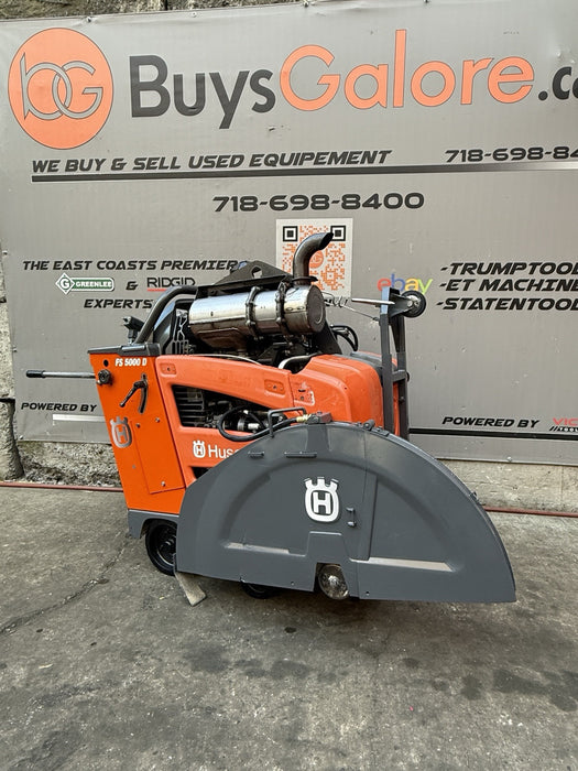 Husqvarna FS-5000D Walk Behind Concrete Saw 2019 Model only 483Hours ( VIDEO )