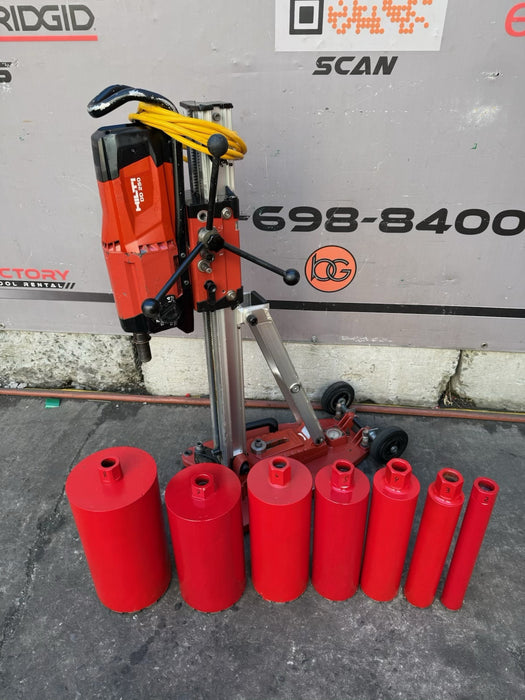 Hilti DD-250 DD200 Core Drill Rig with Core Bits Works Fine et2