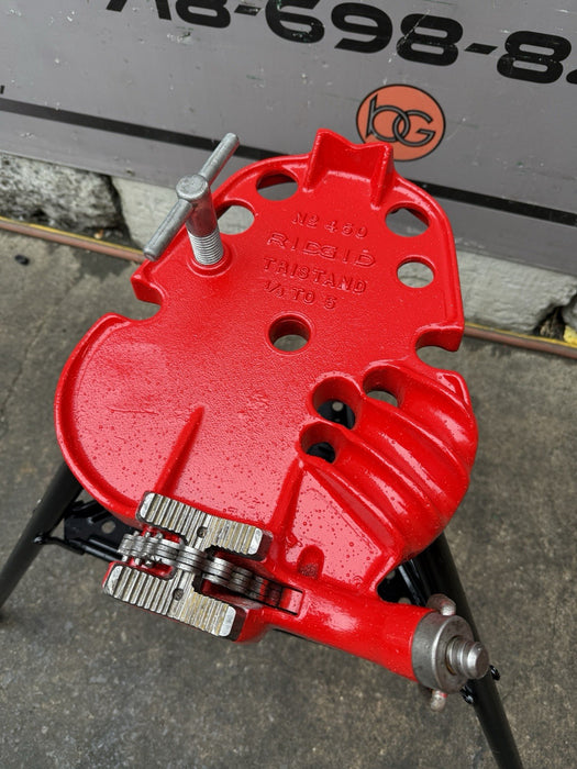 Ridgid 450 Pipe Vise Tripod Tri Stand.  Up to 5 inches. Nice Shape.