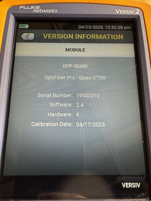 2020 Fluke Networks OFP-QUAD OptiFiber Pro Quad OTDR Module Calibrated 2023