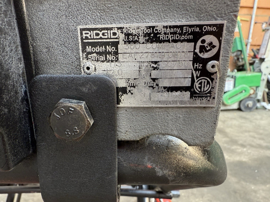Ridgid 300 Compact Pipe  Threader Machine 1/2” To 2” 2018 Model Works Great