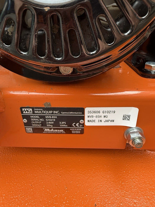 MULTIQUIP MVH 85H Paver Plate Compactor Mint Shape 💥
